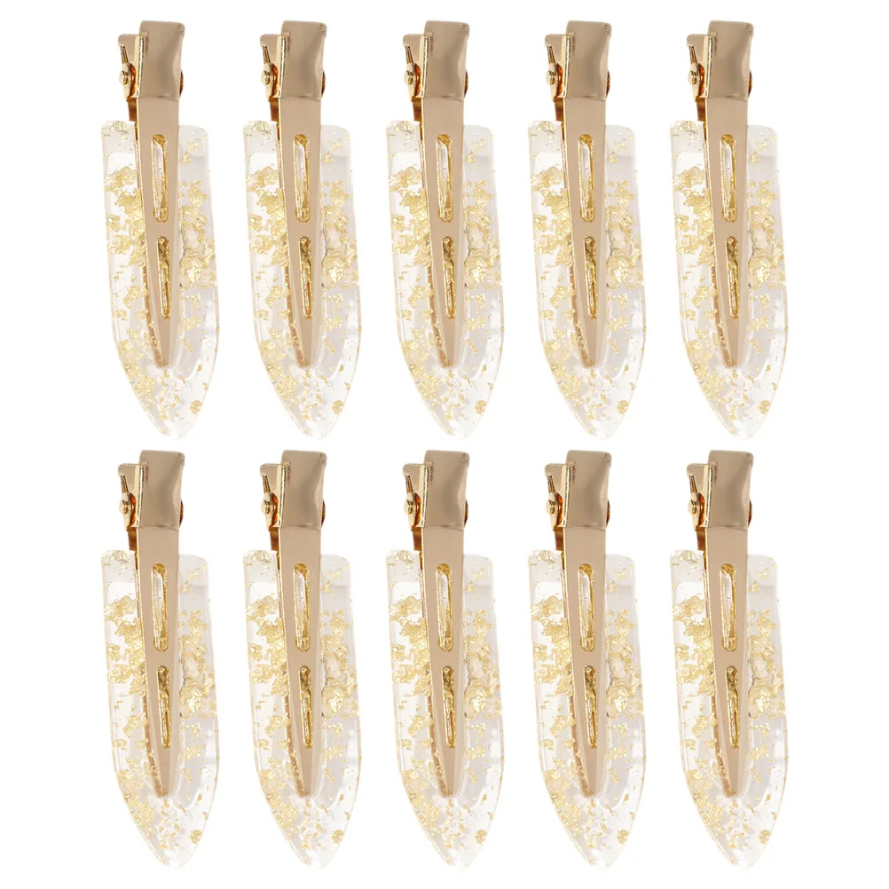 

10Pcs No Bend Hair Clips Stylish Glitter Hair Clips for Women Daily Wear Party Banquet Non Crease Hold Sectioning Styling Tool