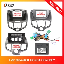 9/10.1 Inch Radio Fascia Frame Fit For HONDA ODYSSEY 2004-2008 Stereo DVD Player Plastic Dashboard Canbus Cables Harnes