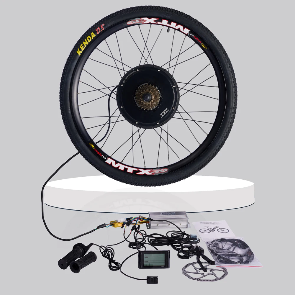 Csc 48 فولت 1000 واط 1500 واط Mtx العجلات الخلفية 26 ''27.5'' 29'' مكبح قرصي دراجة كهربائية تحويل عدة محرك مباشر Ebike محور مجموعة المحرك