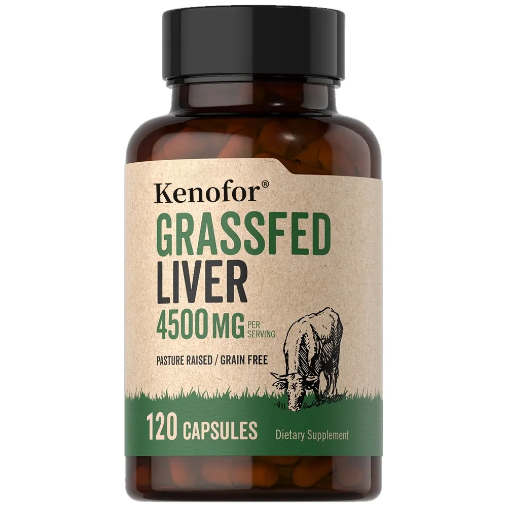 

Grass-Fed Beef Liver - Natural Vitamin and Mineral Supplement to Help Support Daily Energy, Mood, Metabolism and Methylation