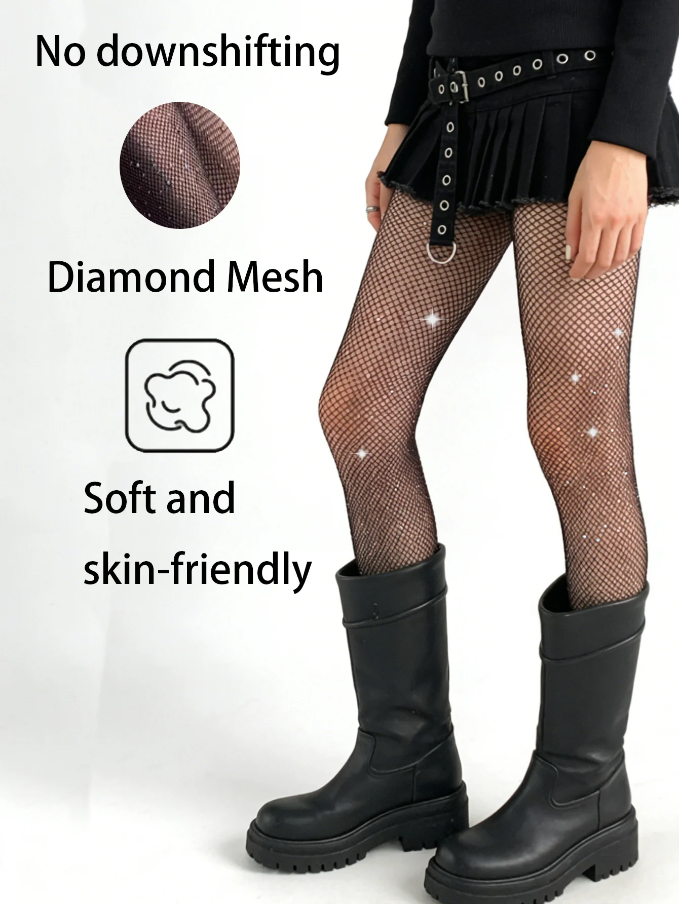 Damen-Netzstrumpfhose mit Rautenmuster, hochelastische, schlankmachende, sexy Strumpfhose, vielseitig einsetzbar für Date-Partys und den täglichen Gebrauch