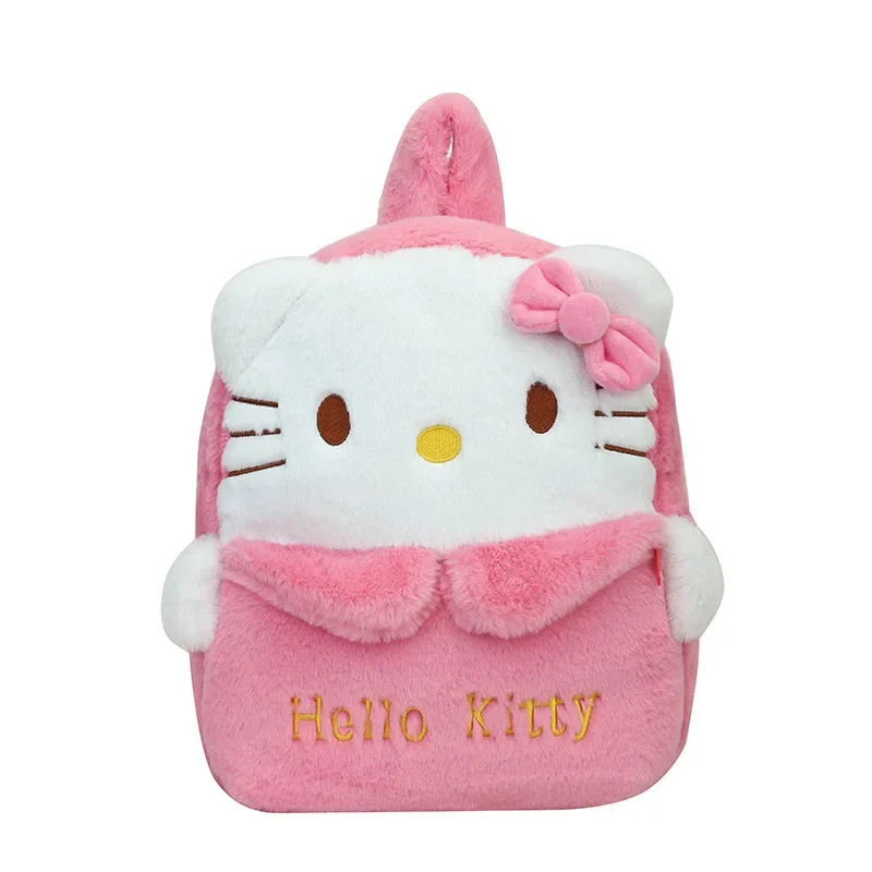 Sanrio Kuromi Hello Kitty Cinnamoroll Plush Backpack Cute Cartoon Large Capacity Kawaii Storage Girl Gift Anime Accessories