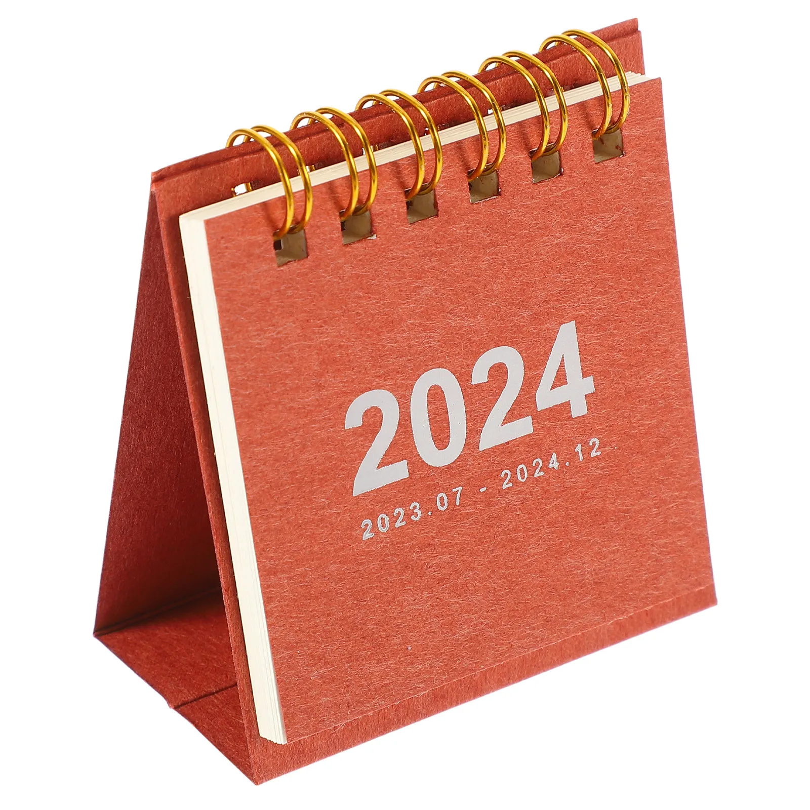 

Small Desk Calendar Paper Desktop Standing Month Calendar Office Use 2024 Tabletop Decorative Notebook Home Accessory