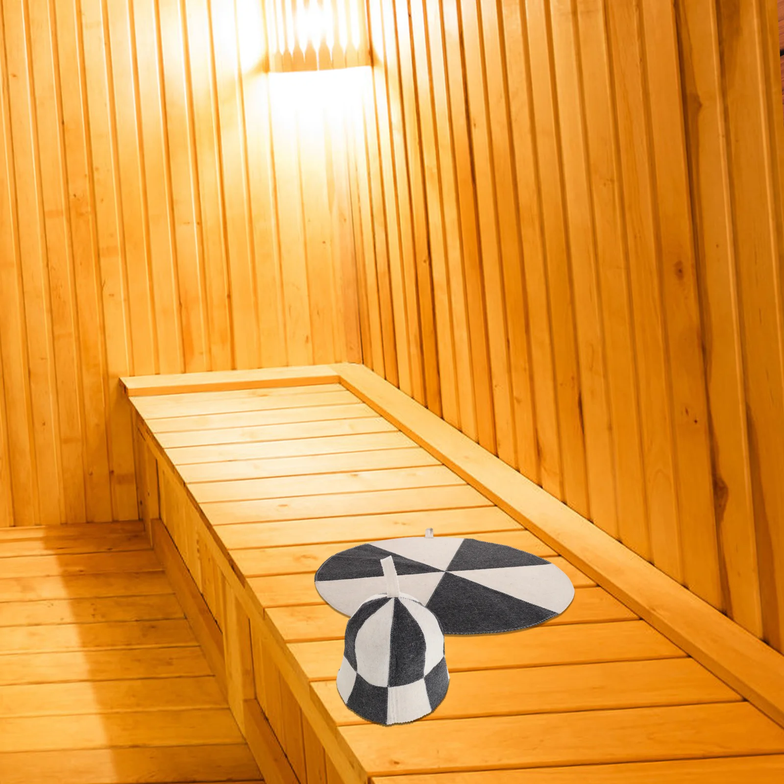 

1 set 1 Set Sauna Hat Heat Insulation Mat Wool Felt Bath Cap For Spa Steam Room Russian Sauna Accessories - Shower Bathing Sweat