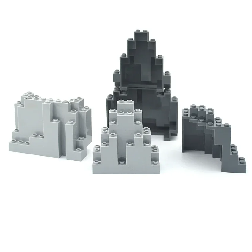 Rockery Rock Mound Garden Park Building Blocks 2PCS/Lot Rock Panel 6082 6083 23996 MOC Parts City Accessories Bricks Toy for kid