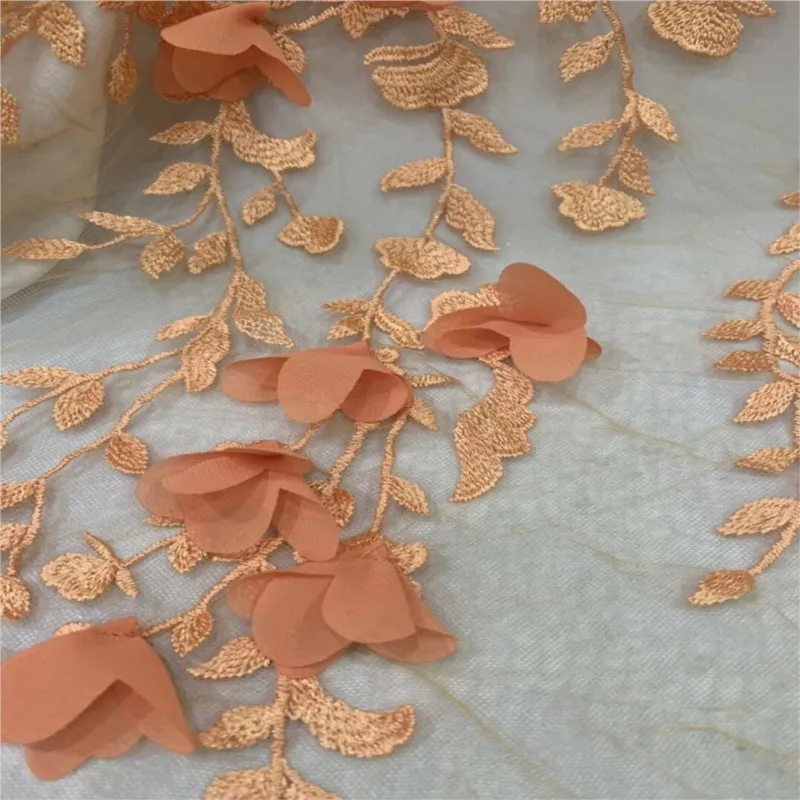 New Three-Dimensional Flower Dress Lace Fabric