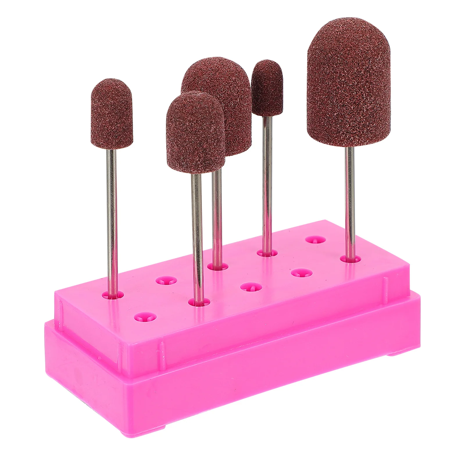 1Set Nagel Salon Schleif Ring Kappe Set Hohe Qualität Maniküre Polieren Köpfe Lagerung Box Nail art Werkzeug Polieren Köpfe display