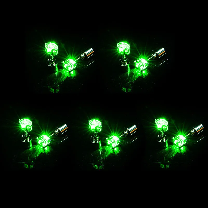 NONE 1/5 Paar LED-Ohrringe für Bar und Club, Leuchtende Ohrringe für Mädchen und Frauen, Ohr-Accessoires, Leuchtende Bling-Ohrstecker, Gogo-Tanz Modeschmuck 3