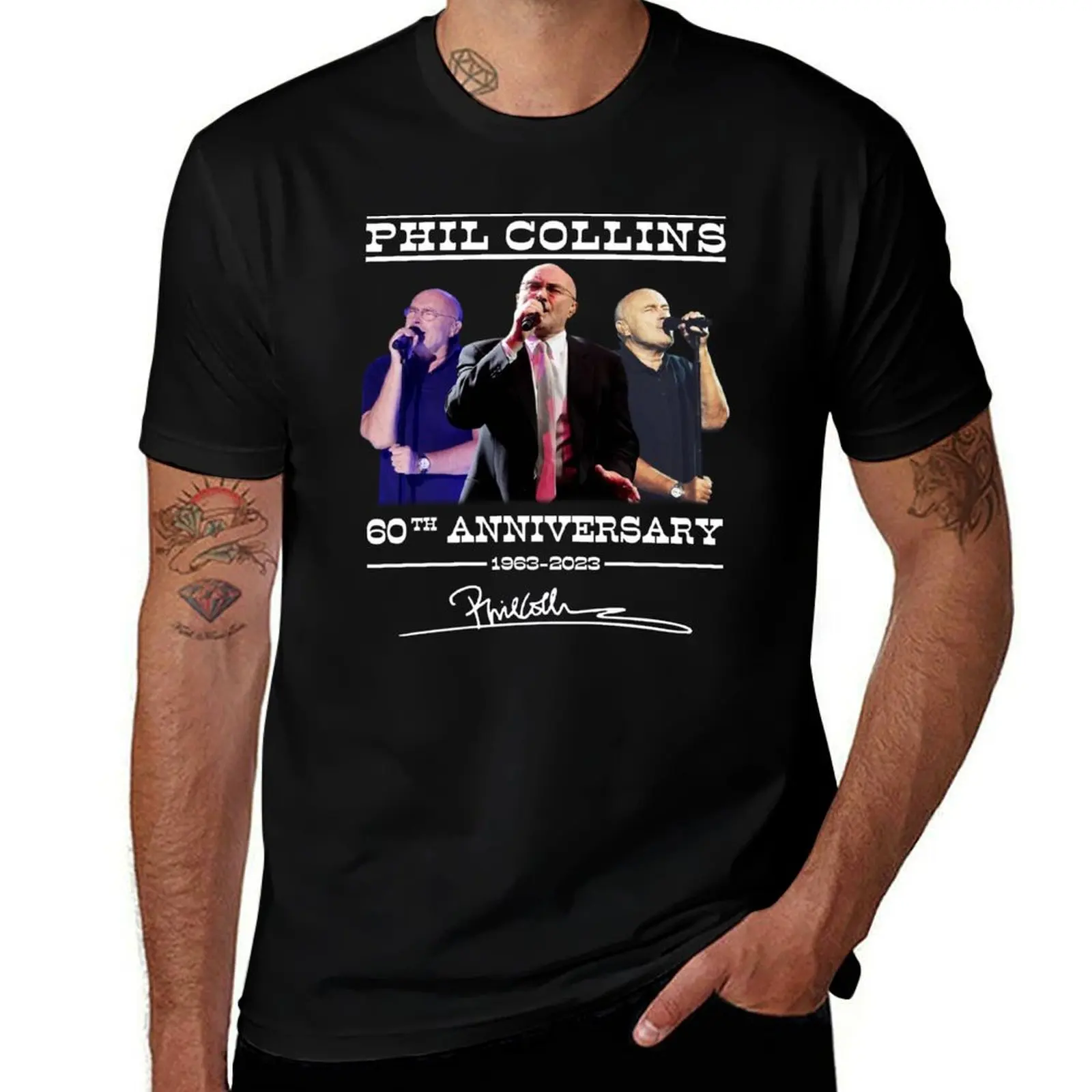 Phíl Cóllíns 60th Anniversary 1963 2023 Signatures T-Shirt Big and Tall Loose Fit T-Shirt