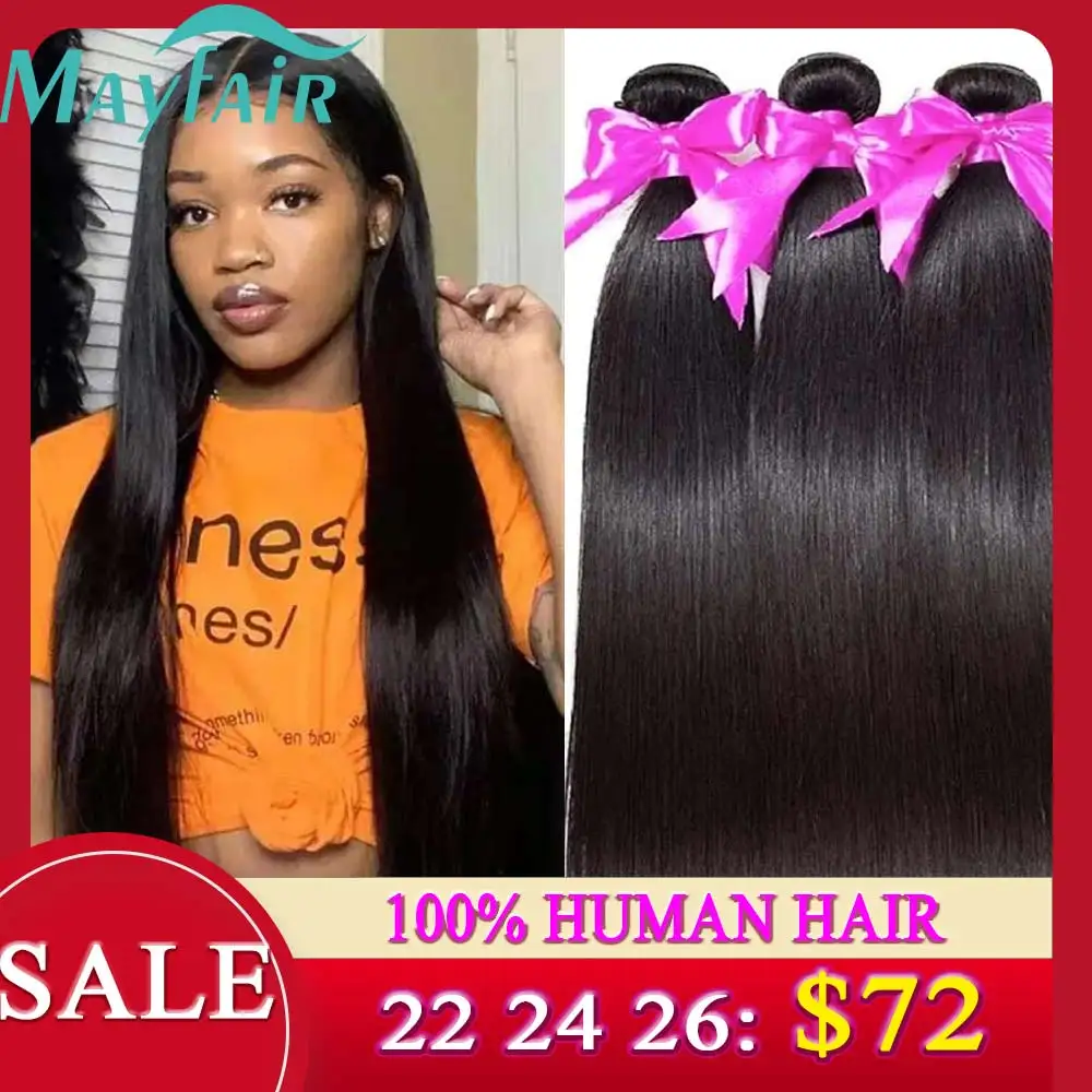 

Straight Bundles 100% Unprocessed Human Hair Bundles 28 30 Inch Virgin Hair 3 Bundles Brazilian Straight Weave Hair Extensions