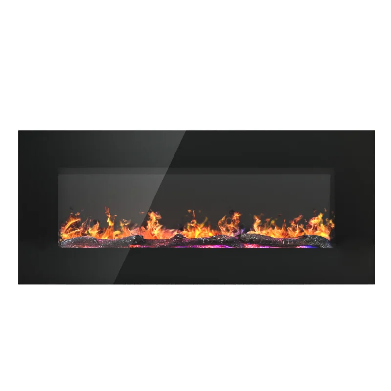 Customized Wall Mounted Insert Multicolor  Home Decore Flame Modern LED Electric Fireplace