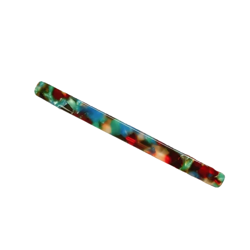 

Korean Acetic Acid Pattern One Word Small Spring Clip Horizontal Clip Half Meatball Hairclip Half Clip Hair Clip Headpiece
