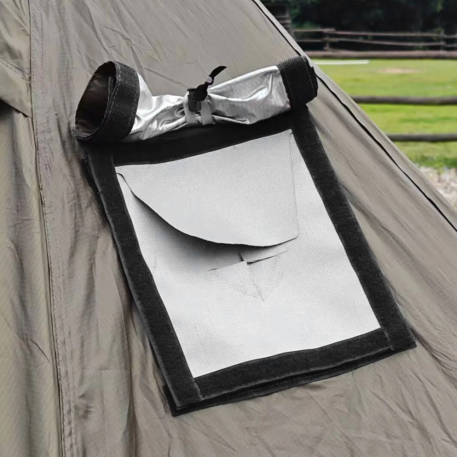 Tent Stove Jack Tent Stove Jack Heatproof Flame Retardant Tent Chimney Anti Scald  With Rain Flap for Camping Tents 9x7.9in