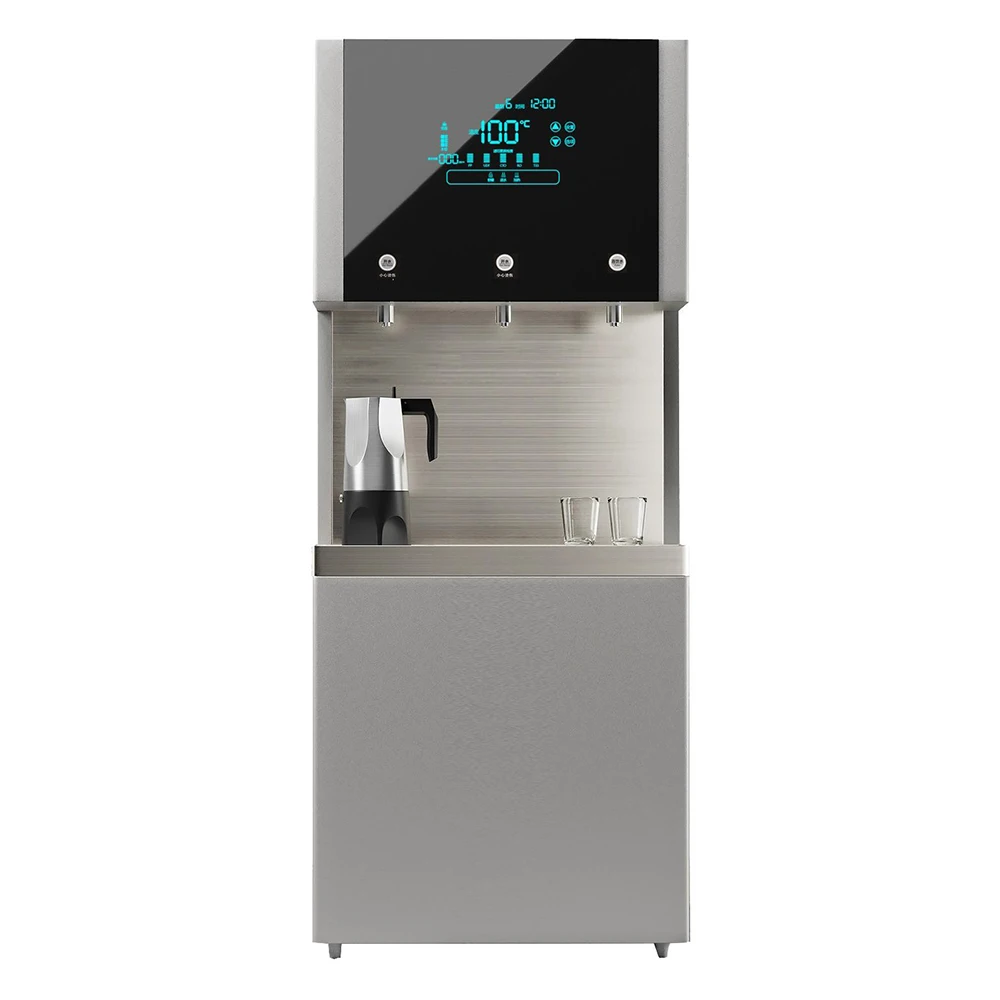 Commercial large-capacity hot and cold water dispenser electric stainless steel vertical water purifier