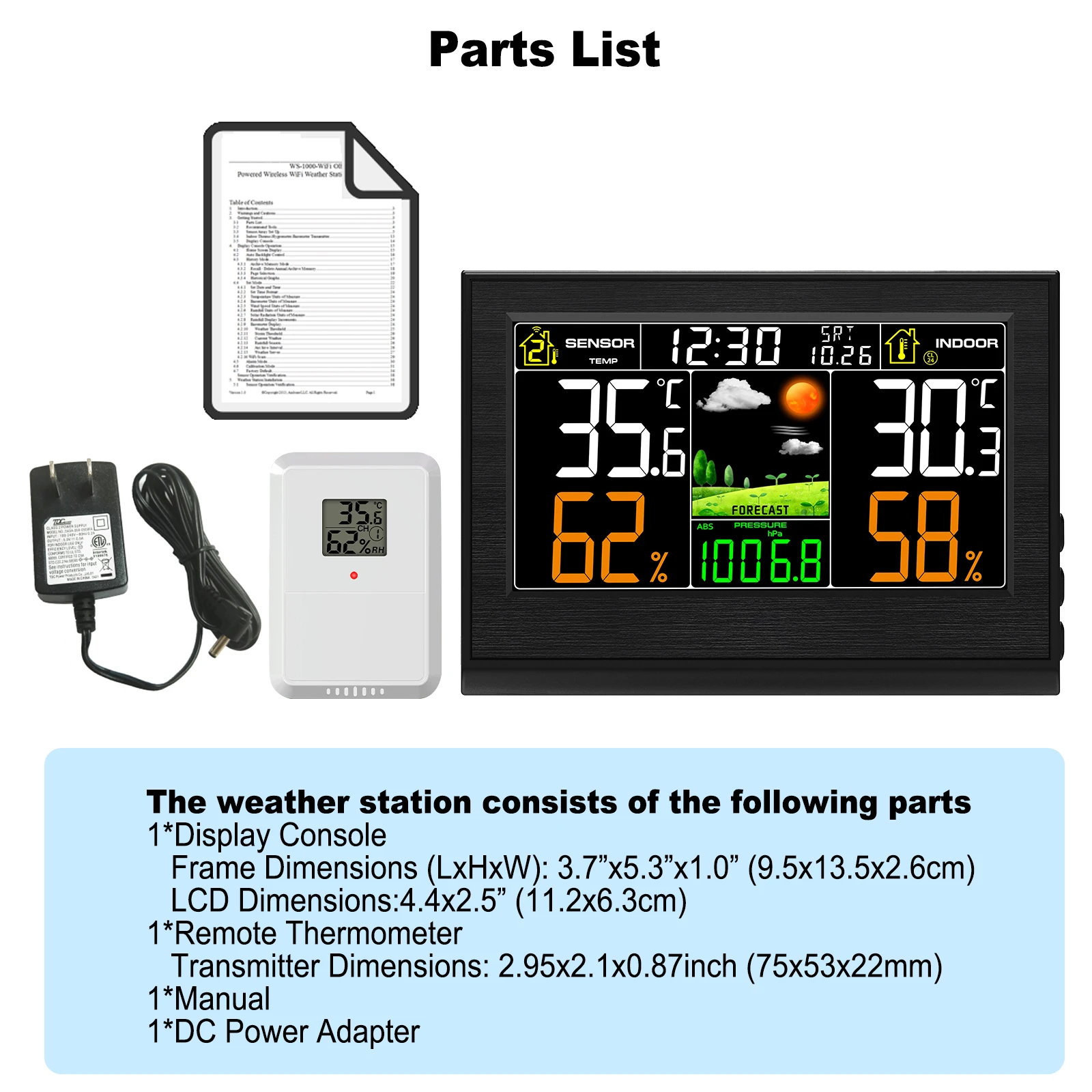 Drahtlose Wetterstationsuhr mi – Weather Station Indoor Bewertung und Preis