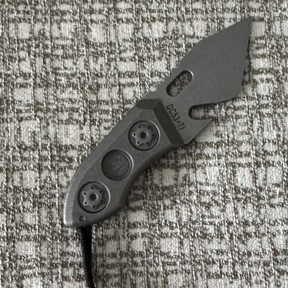 Titanium Alloy DC53 Crowbar with Carbon Fiber Sheath Bottle Opener Outdoor Multifunction EDC Tools