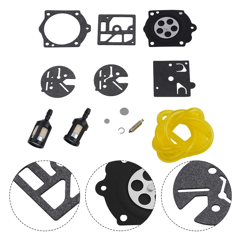 Oil cap Carburetor repair kit Rebuilt kit Gasket Piston injector Ring Hose 1 set Replacement For mcCulloch pro mac