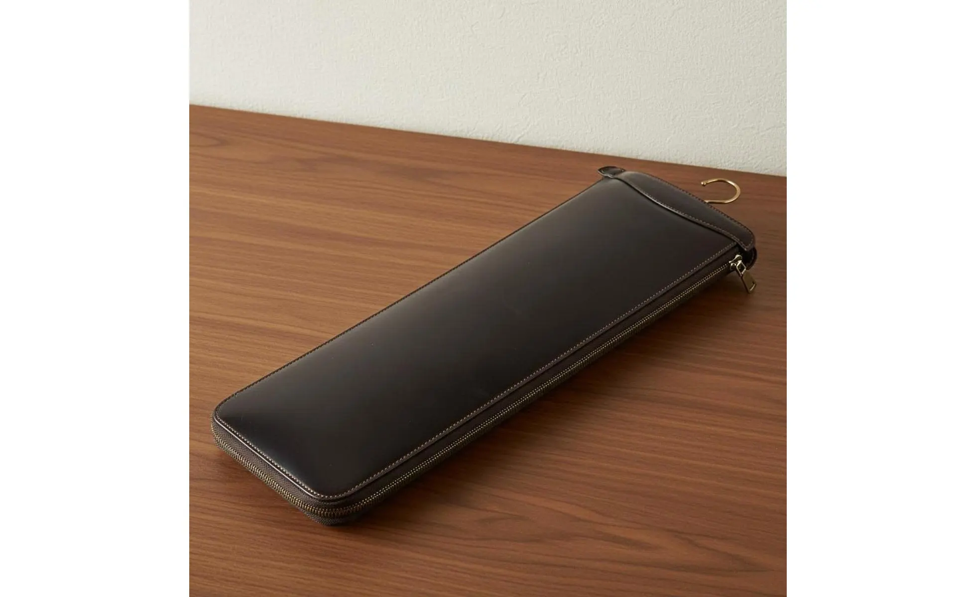 Leather Tie Travel Case Hook Design Leather Tie Box Necktie Storage Box Slim for Travelers