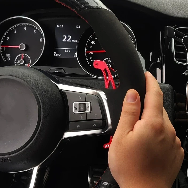 For Volkswagen VW GOLF GTI R GTD GTE MK7 7 POLO GTI Scirocco Tiguan Rline PASSAT T-ROC Car Steering Wheel Shift Paddle Shifter view 5