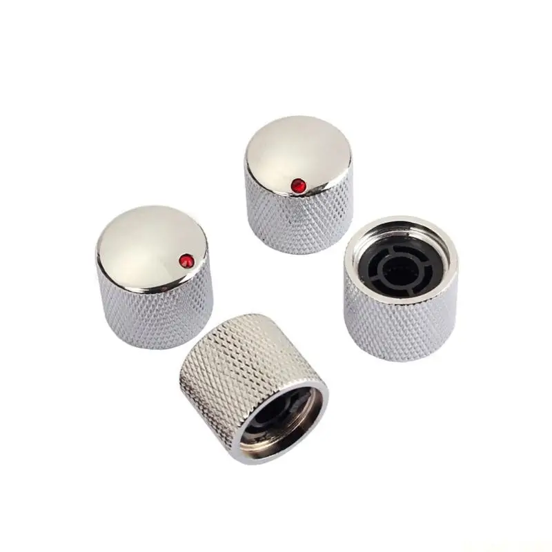 M5TC 4Pcs Volumes Tone Dome Top Knobs for Electric Guitar & Bass Part Enduring