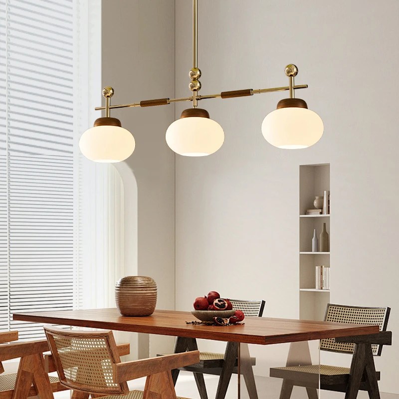 Restaurant LED Pendant Light Vintage American Style New Long Bar Counter Tea Room Dining Room Coffee Table 3 Heads\4 Heads Light