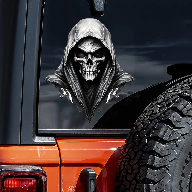 Grim Reaper Death Skull Vinyl Decorations Wall Stickers Horror Skull Decorations Waterproof Decorations For Laptops Kitchen