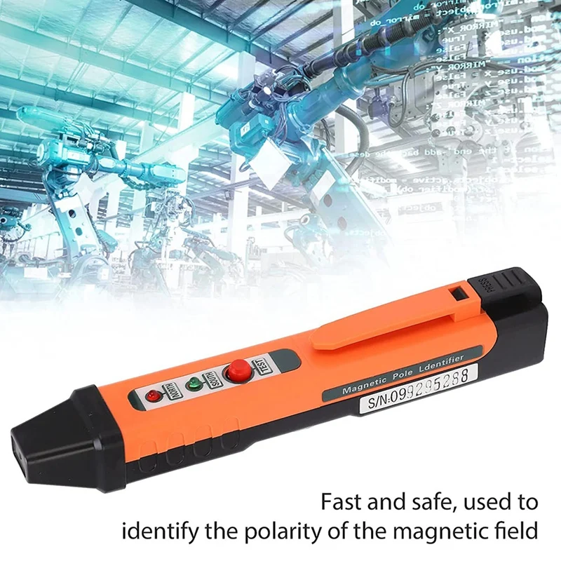 Magnetic Pole Pen,LED Magnetic Polarity Tester For Identify The Polarity Of A Magnetic Field Magnetic Pole Identifier