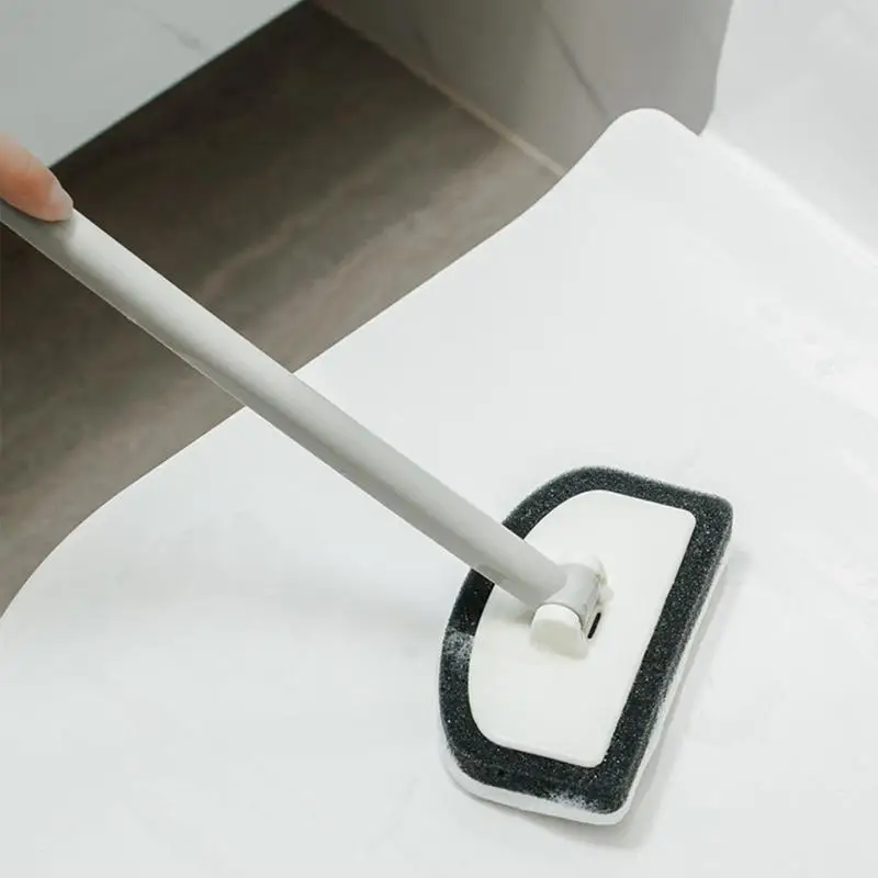 Bathroom Wall Brush Detachable Multi-Function Cleaning Brush 180 Degree Rotation Shower Scrubber Tile Tub Floor Scrubber Wall