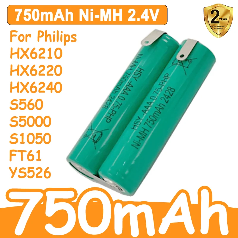 Batería HSYAAA075PHP 750mAh NiMH 24 V
