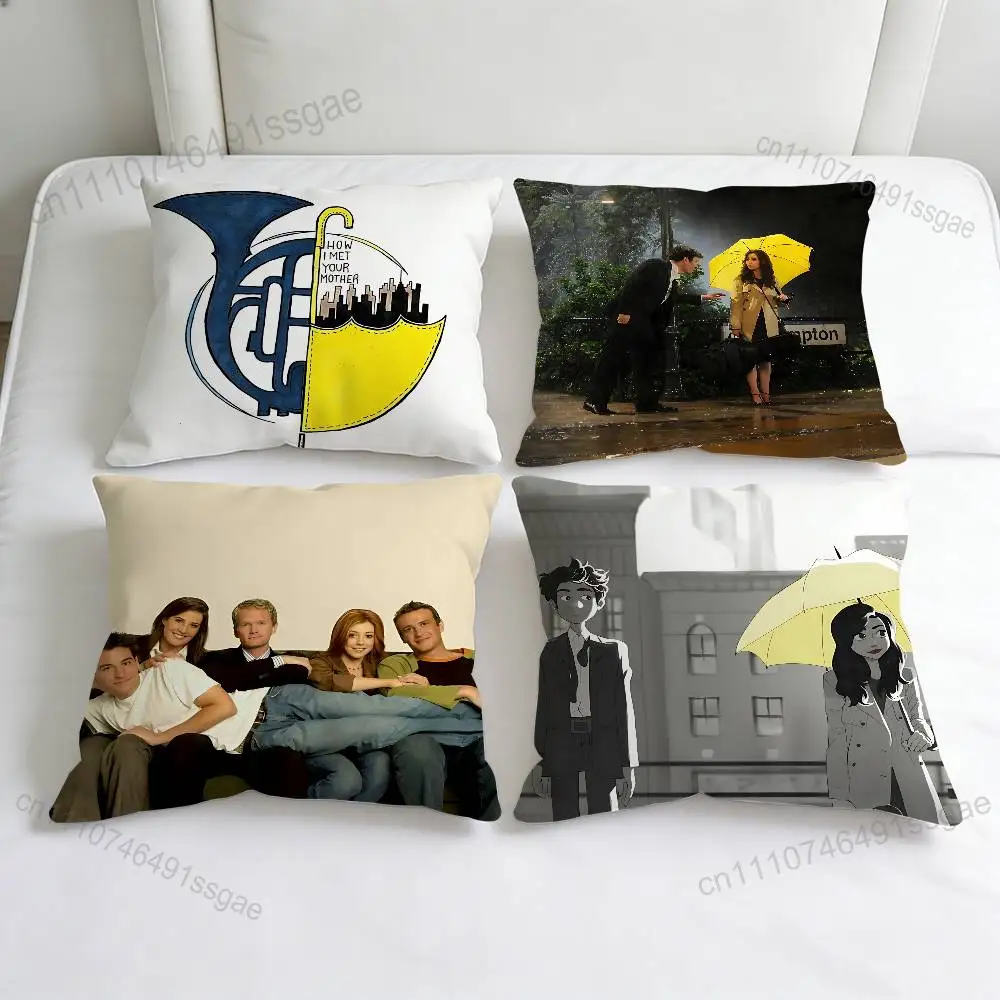 

H-How I M-Met Your Mother Decorative Square Pillow Cover Soft & Comfortable Pillow Case Sofa Bed Home Decoration