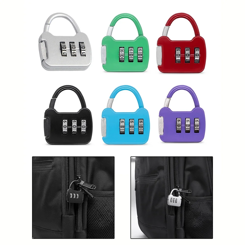 Color Password Padlock Cabinet Trolley Case Password Lock Backpack Fastener Lock  Anti Theft Lock Drawer Storage Cabinet