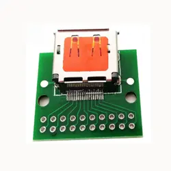 1Pcs DisplayPort female test board 20P interface data cable big DP tail plug test stand