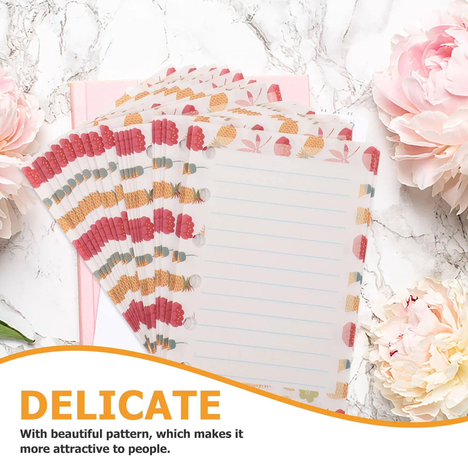 3 قطعة A7 6 حفرة ورقة فضفاضة ورقة دفتر ملون إدراج نمط الإبداعية لعمل دراسة تخطيط الملاحظات الفعالة