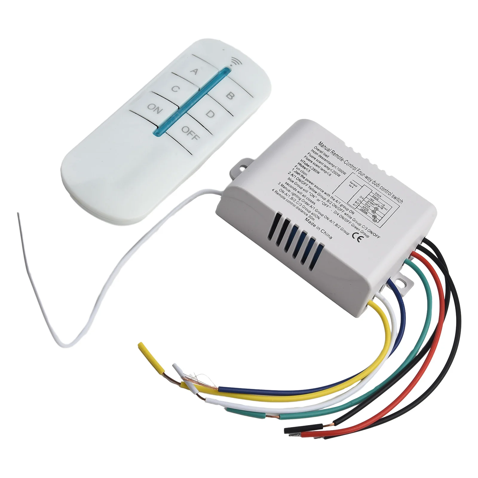 Indoor Digital Wireless Light Switch with Long Remote Control Distance Perfect for Crystal and Energy Saving Lights
