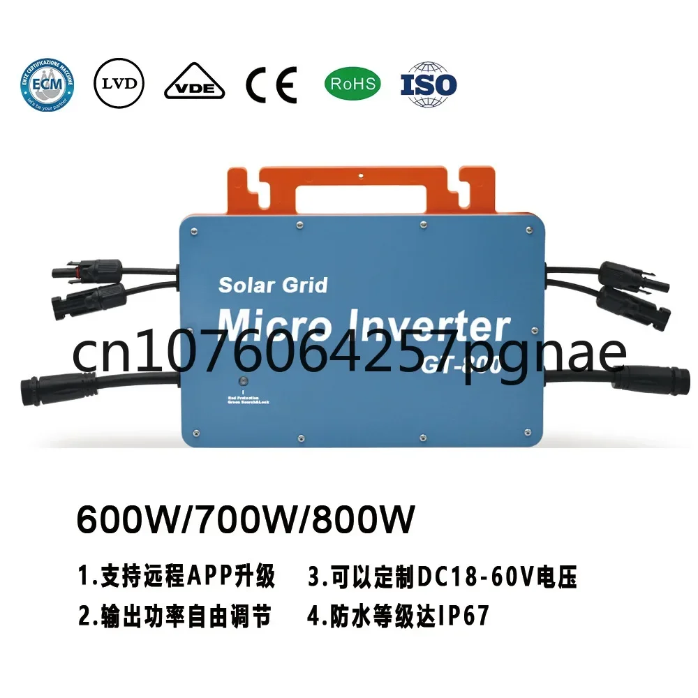 Color Die-Cast Aluminum 800W 220V Solar Photovoltaic System Intelligent WiFi Control Grid-Connected Micro Inverter