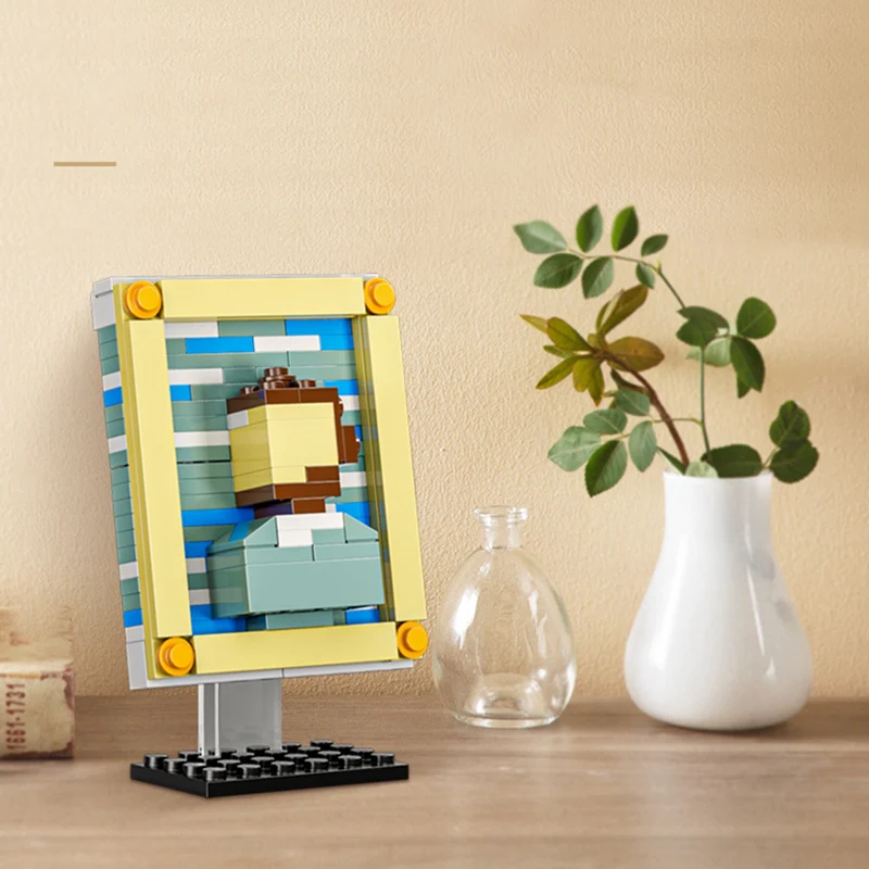 93PCS+ Building Blocks Art Famous Paintings Character Scenery Living Room Bedroom Desktop Ornaments DIY Toys