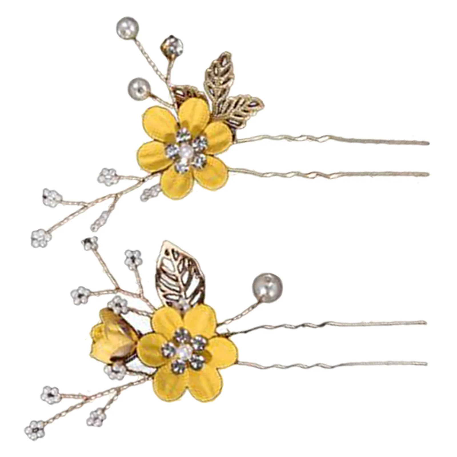 

2Pcs Wedding Hairpins Cloth Flower Bridal Accessories Elegant Lightweight Hair Jewelry for Bride Bridal Hairstyle Party