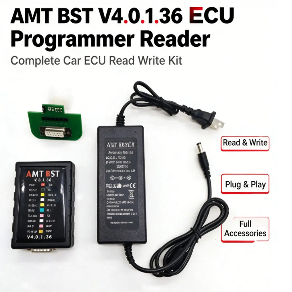 AMT BST V4.0.1.34 ECU Programmer Reader Universal Bench Service Tool Support MG1 MD1 ECU Read Write Chip Tuning Diagnostic