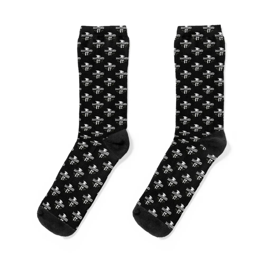 Mastered It - Masters Graduation Cool Gift Socks ankle Soccer anime heated Men Socks Women's