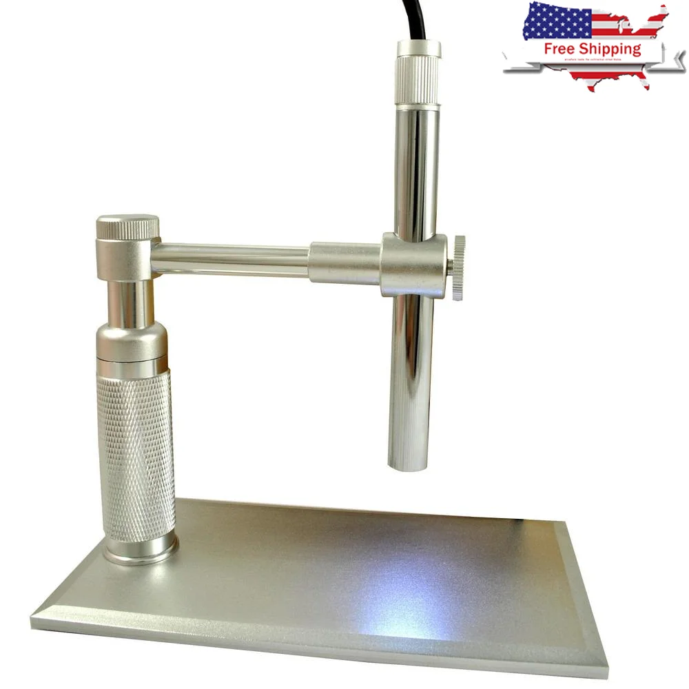 Câmera de microscópio digital USB Zoom 200x Resolução 1600x1200 Sensor CMOS avançado 8 LED Windows 10 e Mac compatível durável