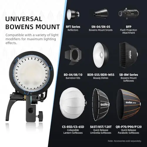 

AD600 Pro II 2.4G 600Ws GN87 HSS 1/8000s Outdoor Flash Studio Light Kit with Bowens Interface 32x32 Softbox Light