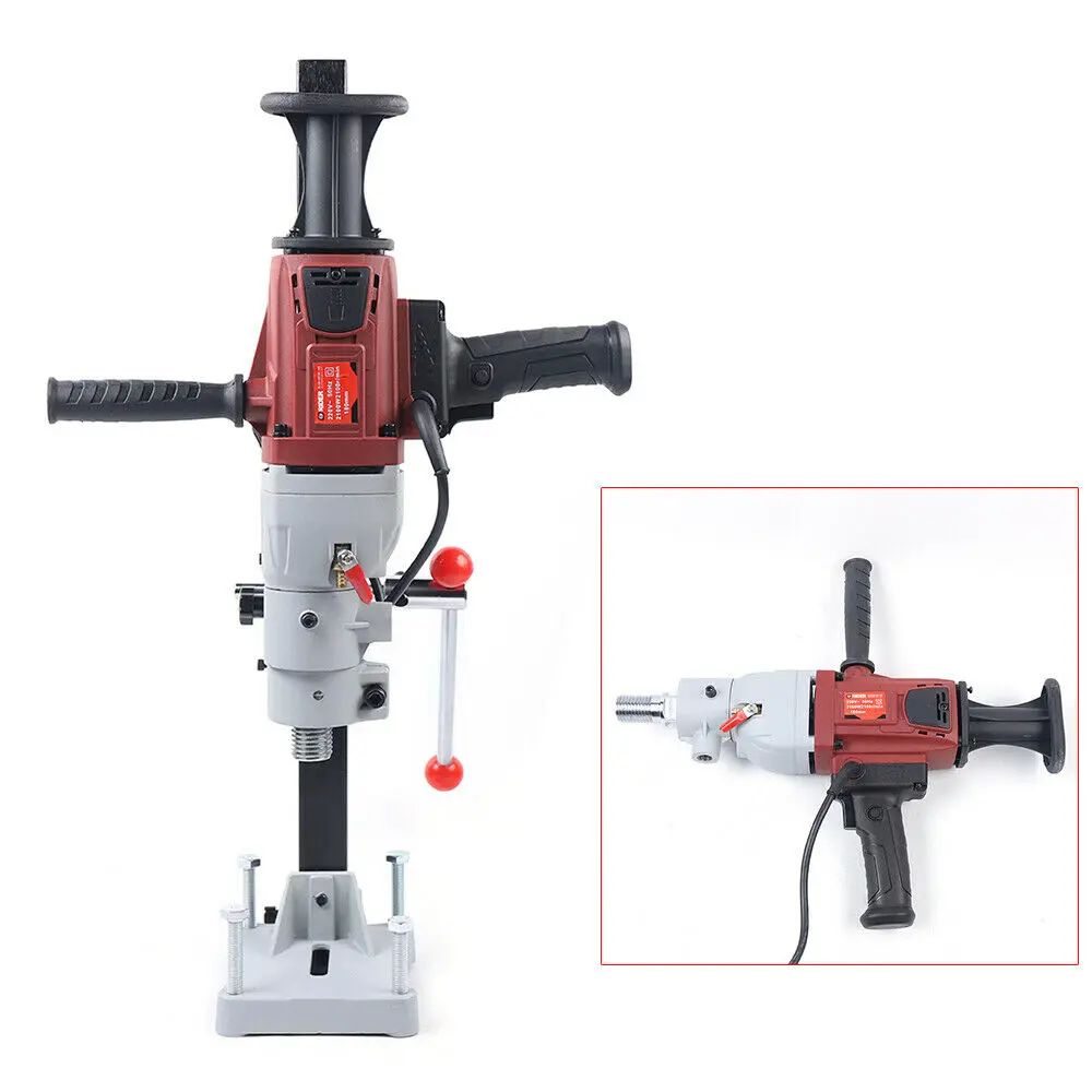 180mm  Vertical Diamond Core Drill Rig Stand 2200W  Wet Dry Concrete Drilling Machine