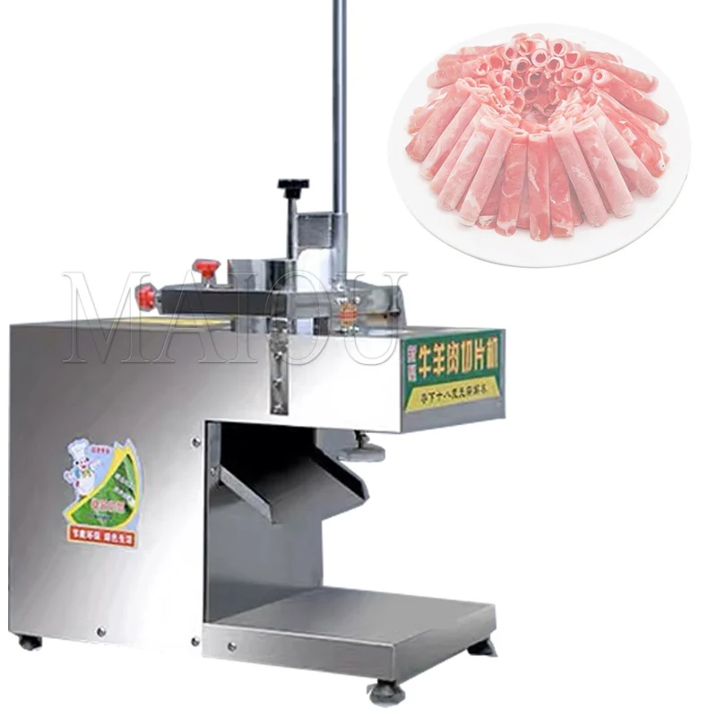 

110V 220V Electric Food Slicer Meat Food Household Desktop Meat Slicer Lamb And Beef Slicer 0.2-5mm Meat Slicer