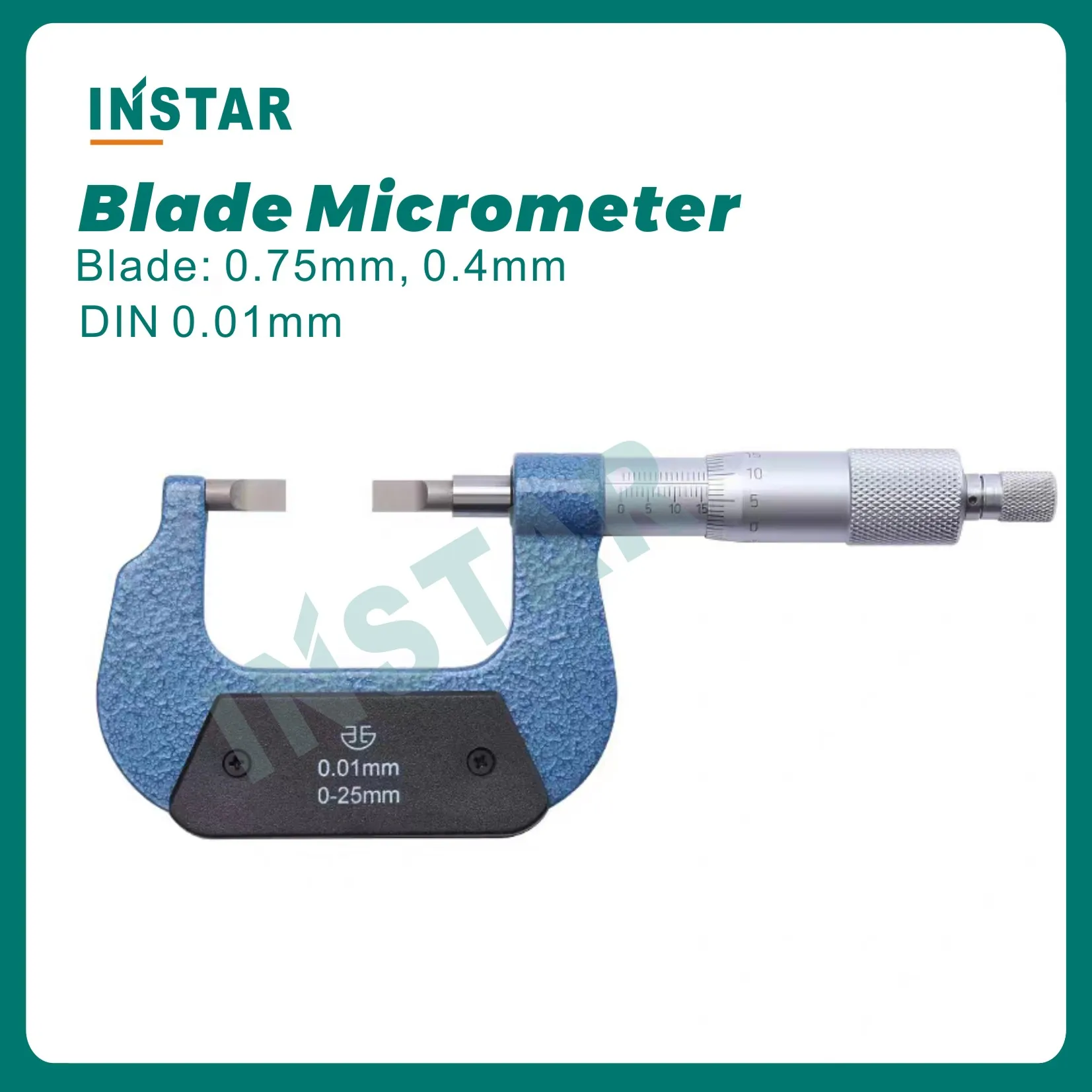 

Blade Micrometer 0-25mm 0.01mm Industrial Quality DIN Outside Micrometer 25-50mm 50-75mm 75-100mm