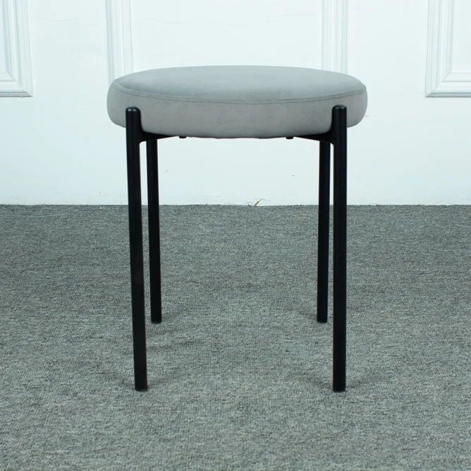 *&Contemporary Design Square Dining Stool Chair Soft-Covered in Fabric Material for Office Use