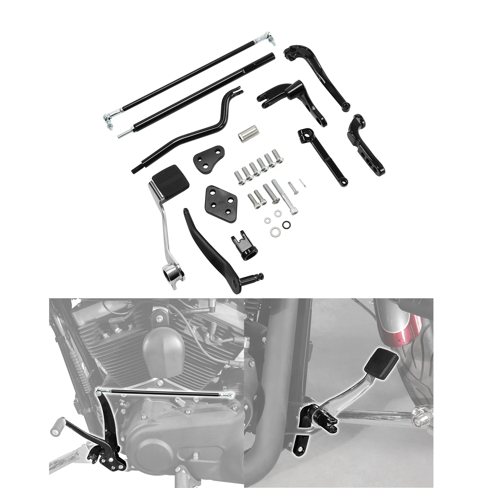 Reduced Reach Forward Control Kit Fit For Harley Dyna Street Bob FXDB 06-17 16