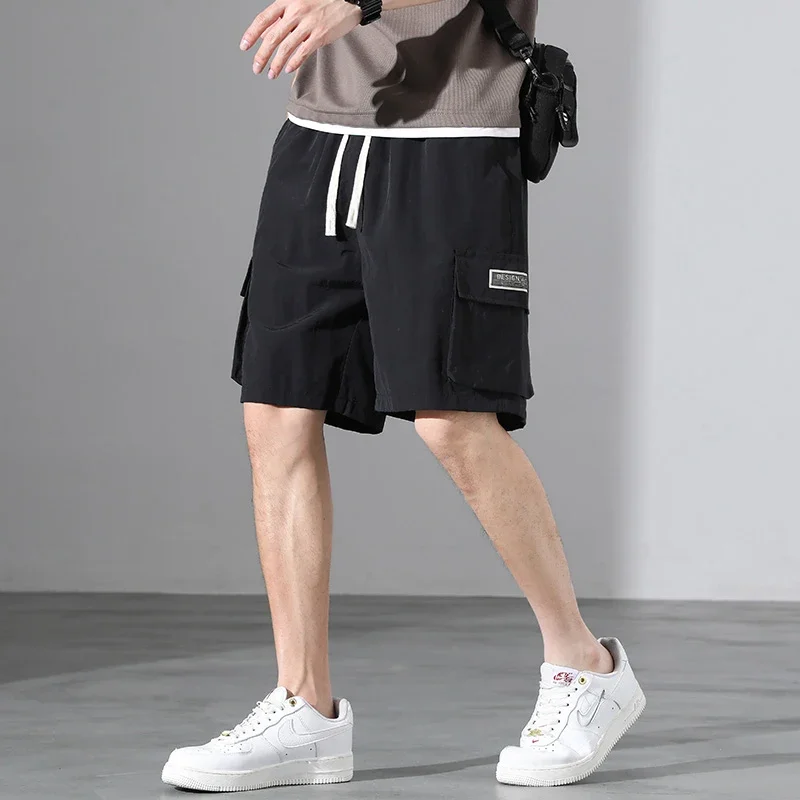 Short cargo à séchage rapide pour homme, short décontracté, coupe adt, pantalon de randonnée en plein air imperméable, grande taille, 6XL zones me, short d'été au genou