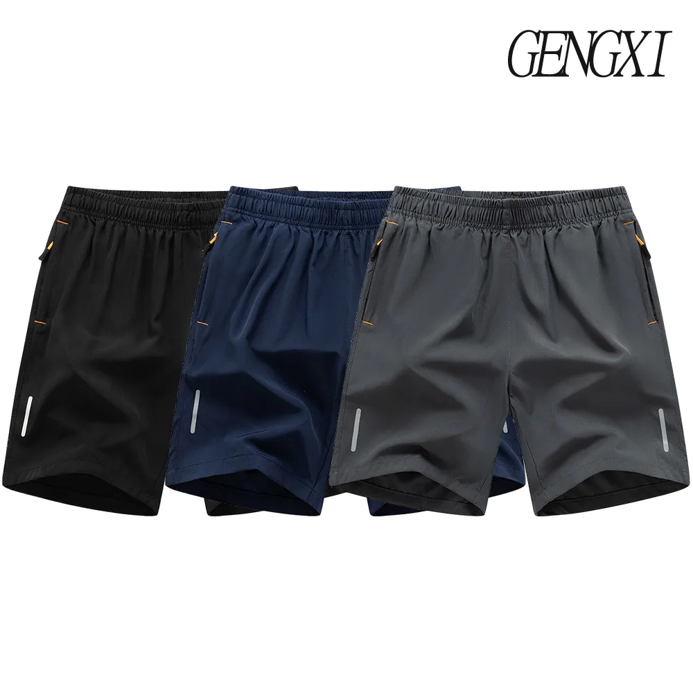 

Лето новый мужской большой размер ледяной шелк быстро сухой фитнес тренировки удобные дышащие свободные пляжные брюки открытый случайные шорты