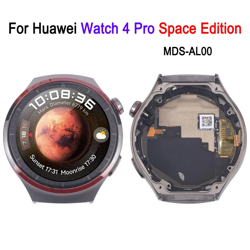 AMOLED-экран Space Edition с рамкой для Huawei Watch 4 Pro Space Edition MDS-AL00, запасная часть сенсорного экрана дисплея часов