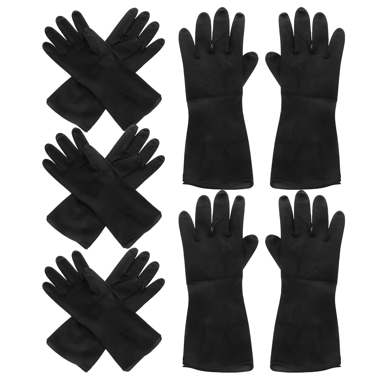 

5pcs Waterproof Latex Gloves Hairdressing Reusable Salon Hair Dyeing Protection Tool for Home Kitchen Tattoo Garden Use Hair